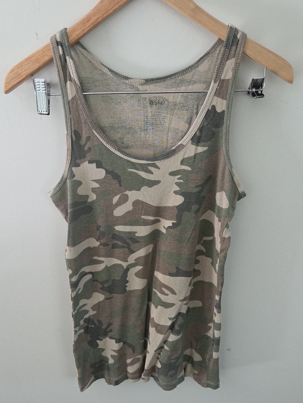 Mossimo Supply Co. Camo Ribbed Scoop Tank Top